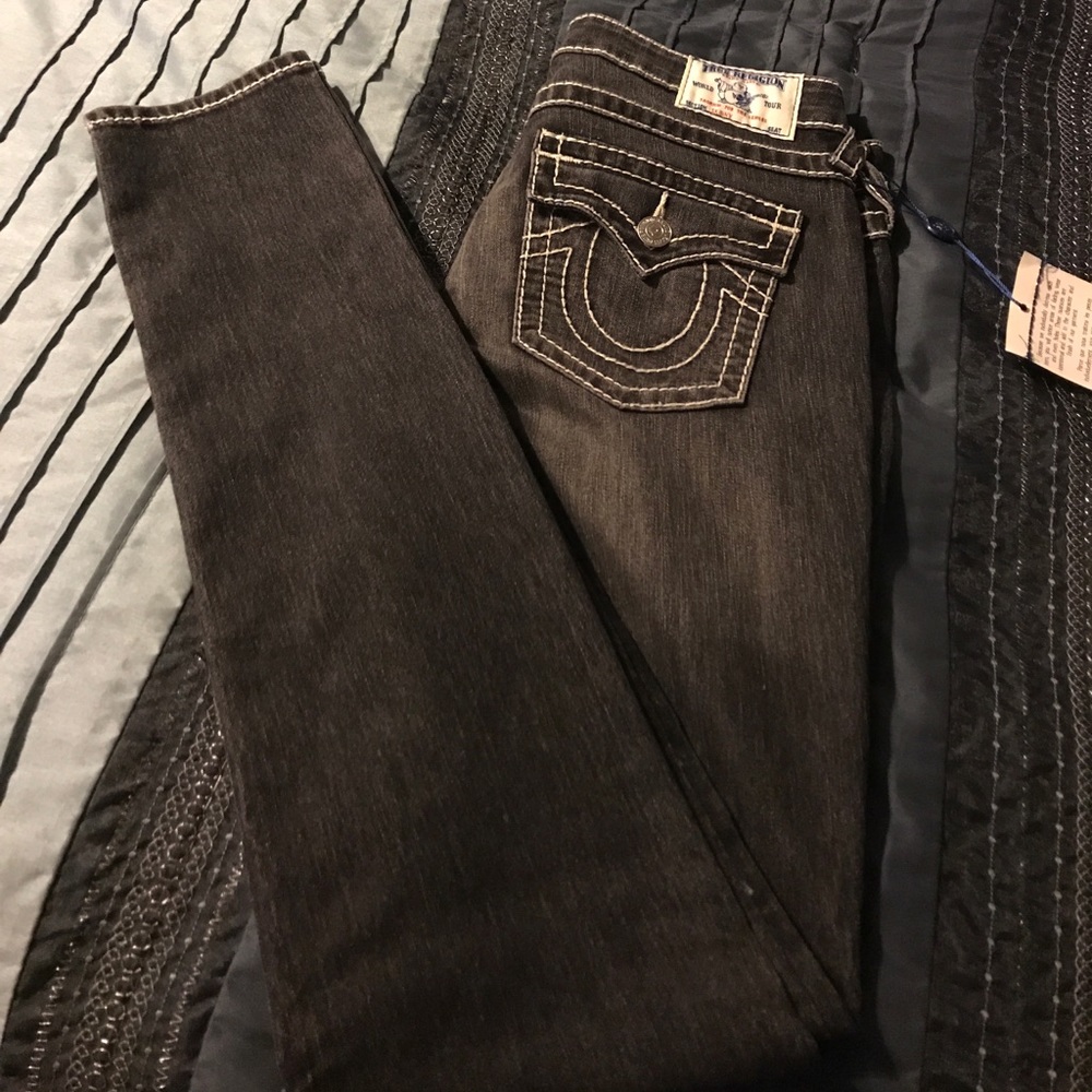 AUTHENTIC NWT TRUE RELIGION SKINNY JEANS SIZE 30 - Picture 2 of 8