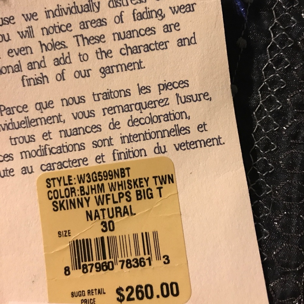 AUTHENTIC NWT TRUE RELIGION SKINNY JEANS SIZE 30 - Picture 5 of 8