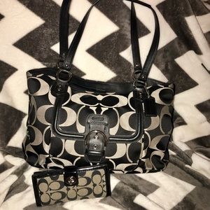 Brand new Coach purse & matching wallet