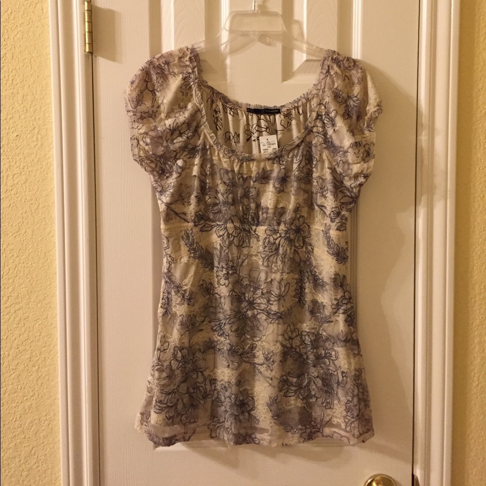 Maurice's Peasant Top - Lacy Overlay - XL