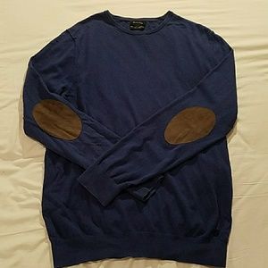 Blue cashmere and silk mixed sweater