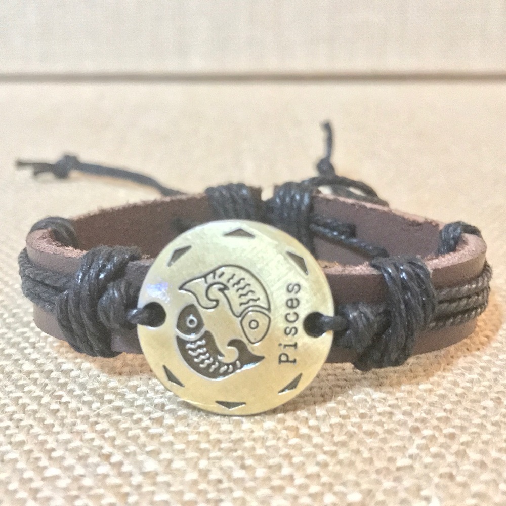 FIRM Pisces Leather Adjustable Bracelet
