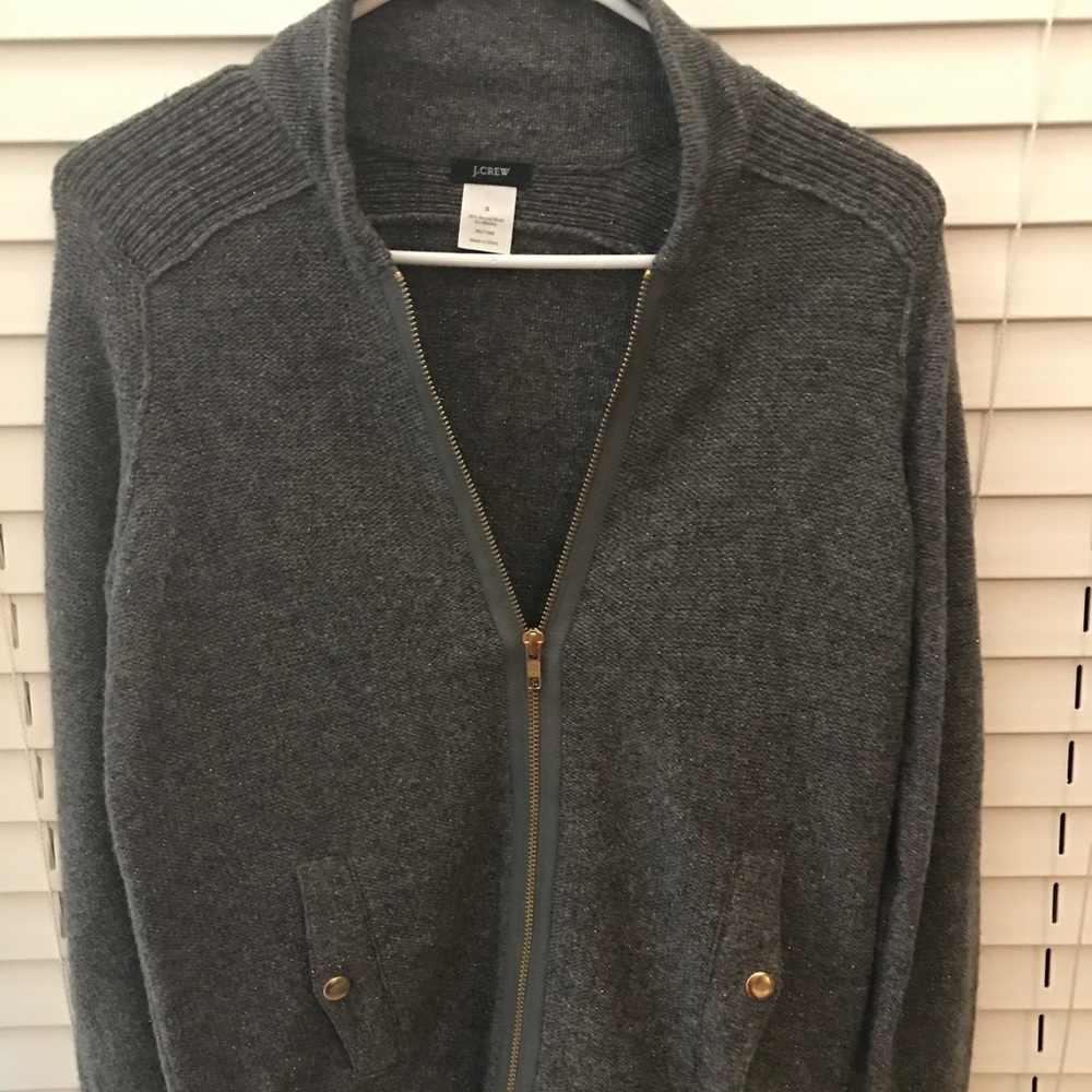 JCREW long sleeved sweater jacket