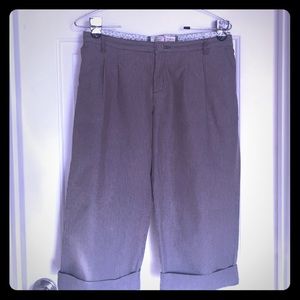 Classic pin stripe pants.