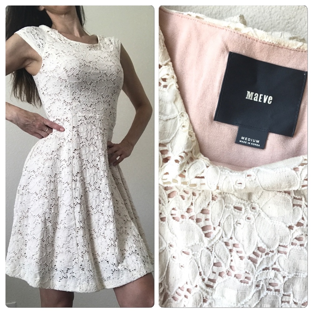 Anthropologie lace overlay dress