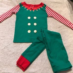 Super cute Elf pajamas 5t but run a little small.