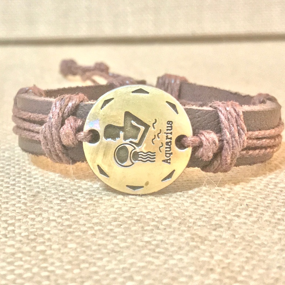 FIRM Aquarius Leather Adjustable Bracelet