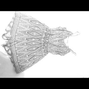 Black and white tank top romper