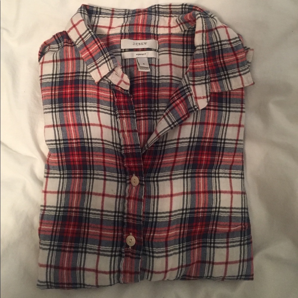 J. Crew Gingham Perfect Button Down