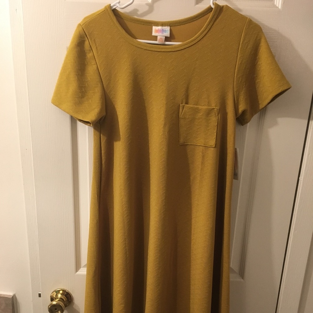 BNWT LulaRoe Carly Gold Textured XS