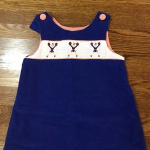 Beaux and Belles smocked cheer dress