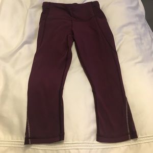Lululemon mesh run crop. Free runner crop 19"