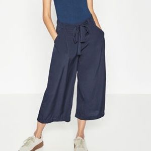 Zara Blue Cropped Culottes