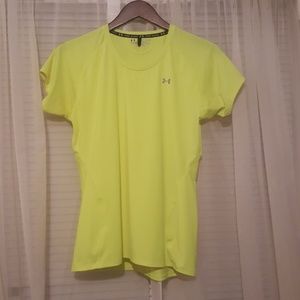 Under Armour dri-fit Neon yellow woman's Medium