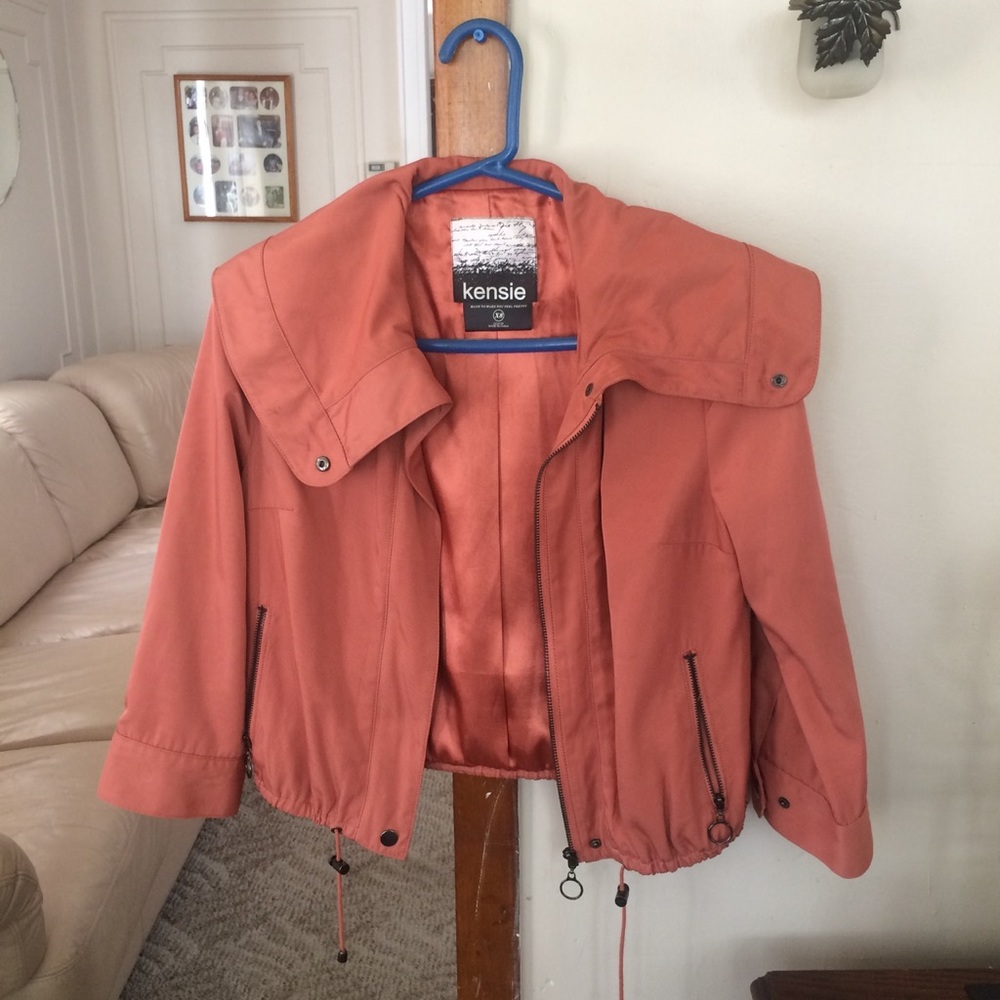 Peach Cape Style Quarter sleeve Jacket!