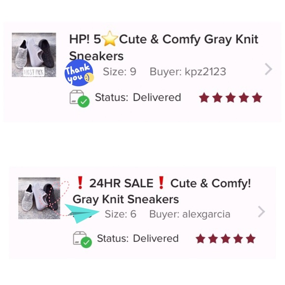 ❌SOLD OUT❌🆑 HP! 5⭐️Comfy Gray Knit Shoes - Picture 6 of 6