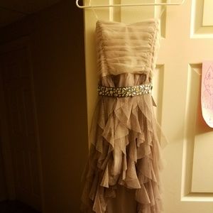 Cream to Tan Formal Dress