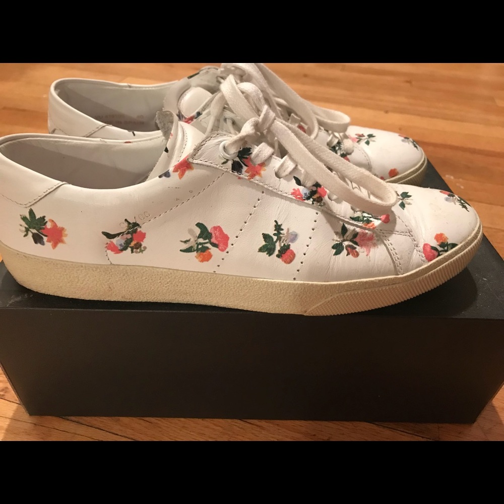 YSL Women’s Floral Trainer Sneaker size 39