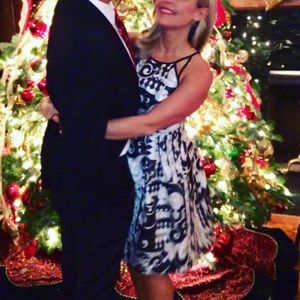 Adrianna Papell Cocktail Dress with Cutout Neck