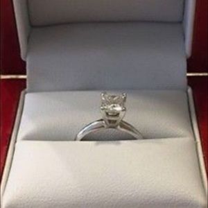 0.81 Karat Size 4.5 Platinum Engagement Ring
