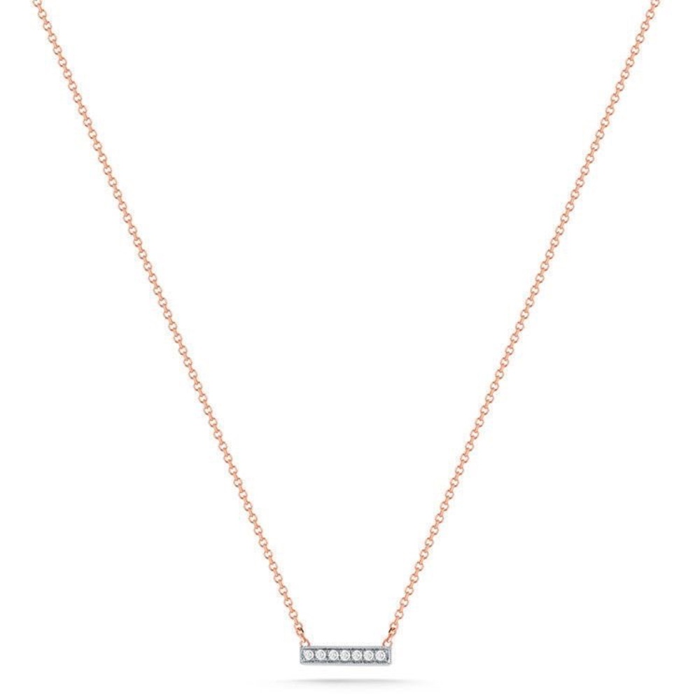 Dana Rebecca 14k Rose Bar Necklace