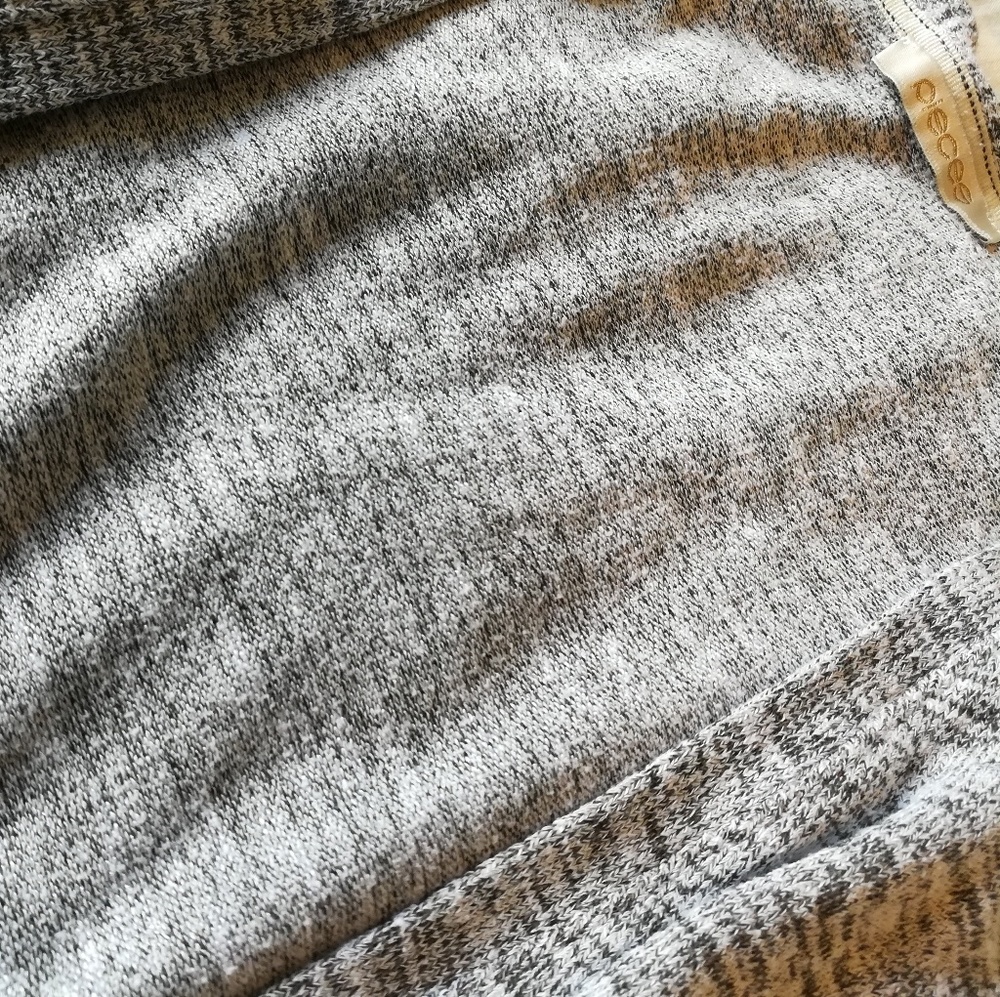 Long Marled Open Front Cardigan