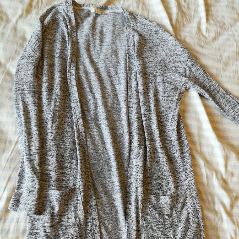 Long Marled Open Front Cardigan - Picture 2 of 3