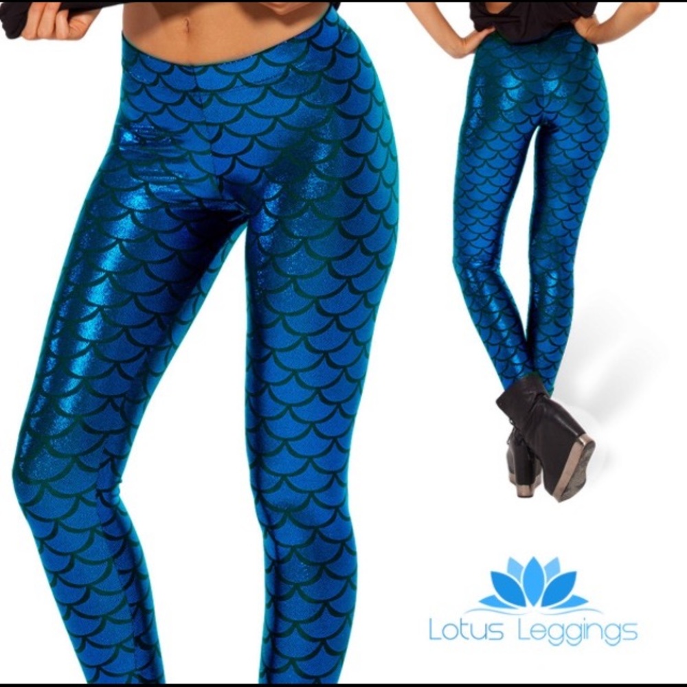 Blue mermaid leggings NWOT