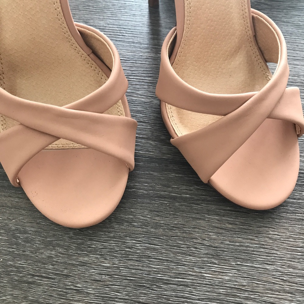 Pink Blush Ankle Strap Heels - Picture 2 of 5