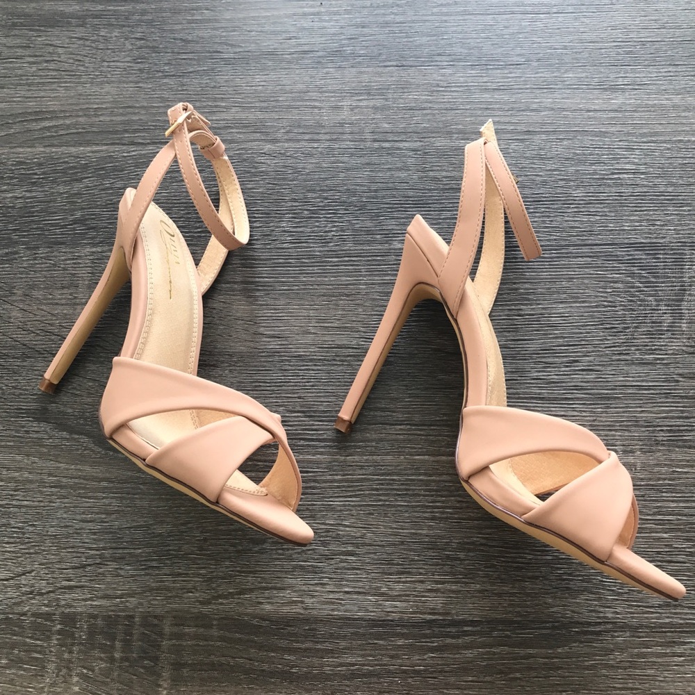 Pink Blush Ankle Strap Heels - Picture 3 of 5