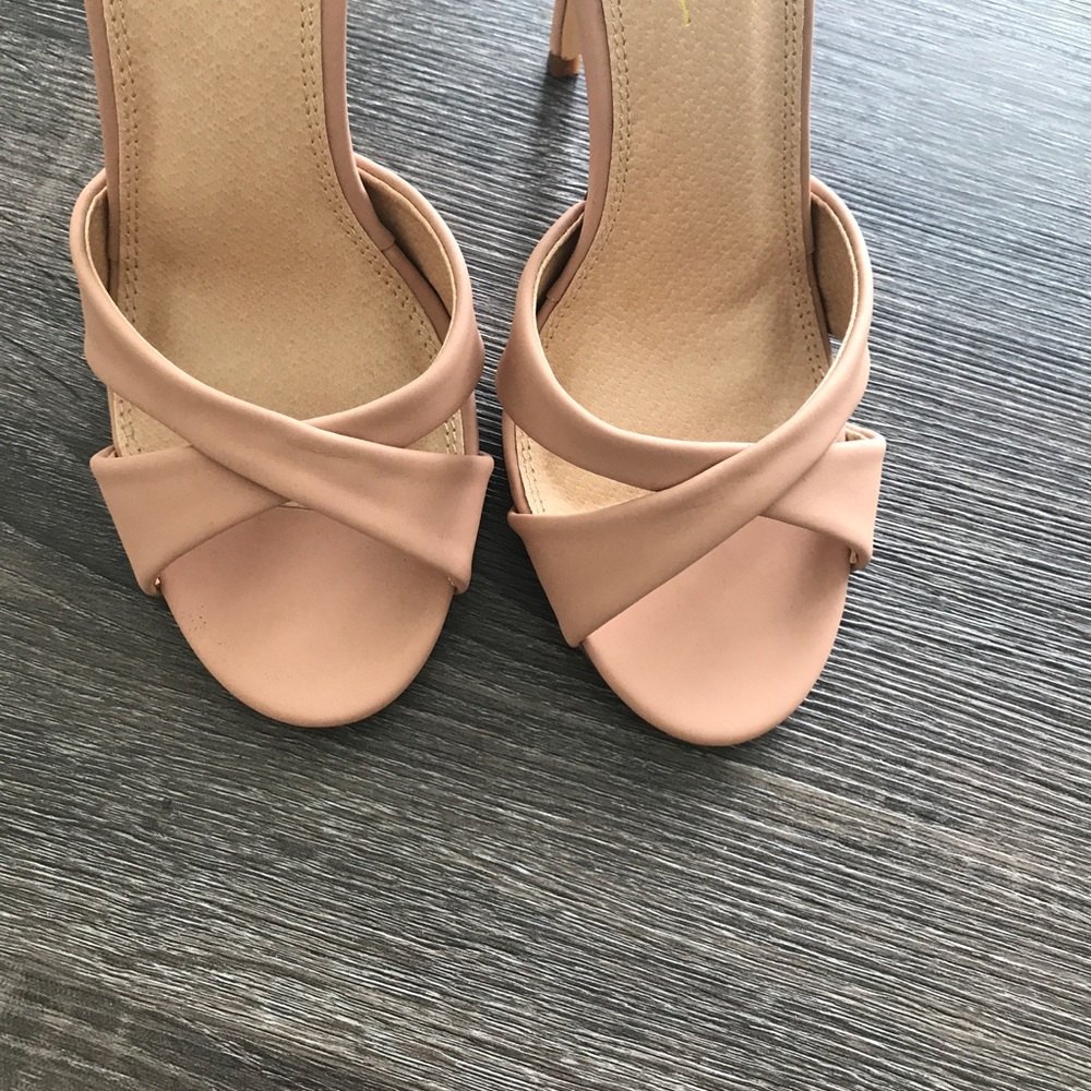 Pink Blush Ankle Strap Heels - Picture 4 of 5