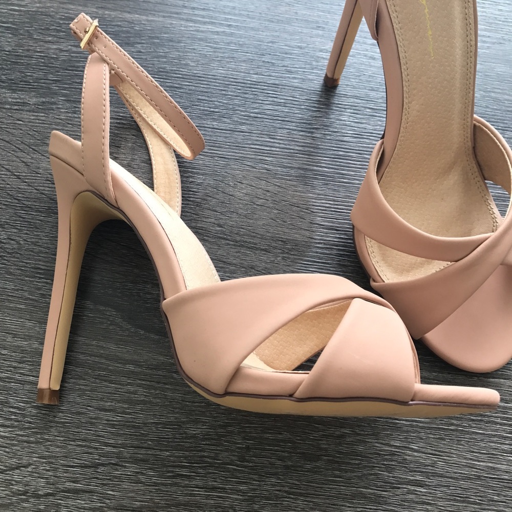 Pink Blush Ankle Strap Heels - Picture 5 of 5