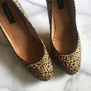 Ann Taylor Calfhair Ocelot Print Pump