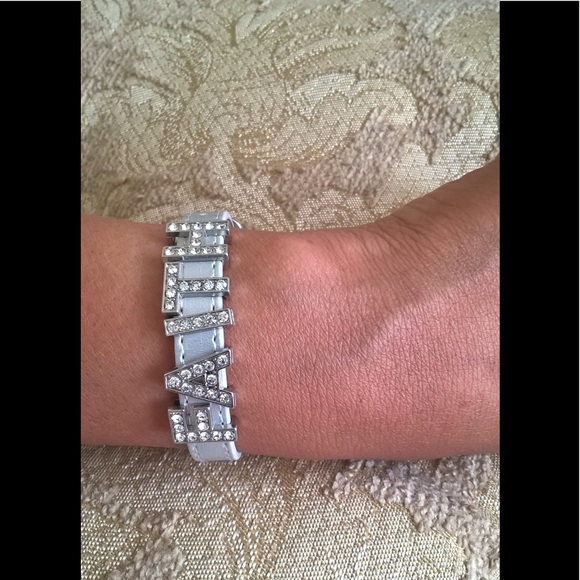 Silver Rhinestone Statement Bracelet