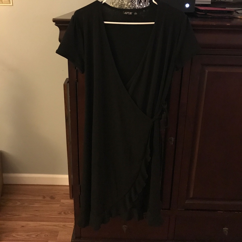 Black wrap dress