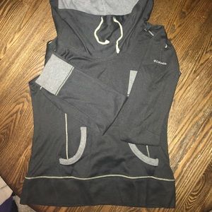 Columbia dark grey and lime green hoodie (M)