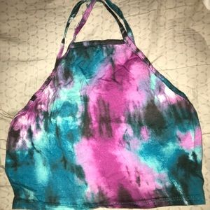 tye dye Open back crop top