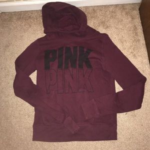 pink hoodie