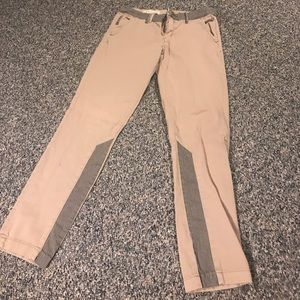 Anthropologie khaki pants with detail