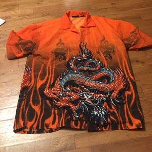 Boys button down dragon shirt
