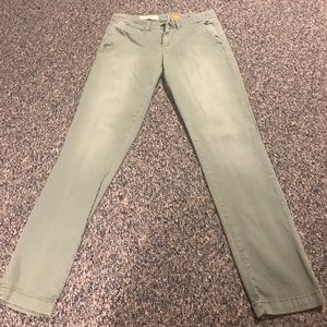 Anthropologie green chino pants