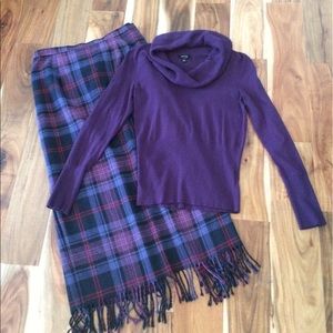 Purple cowl neck sweater