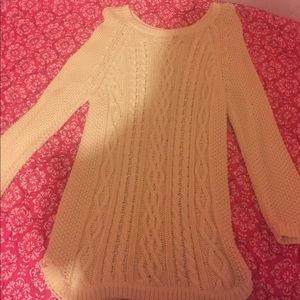 Long chunky knit sweater