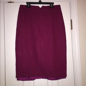 Maroon Pencil Skirt