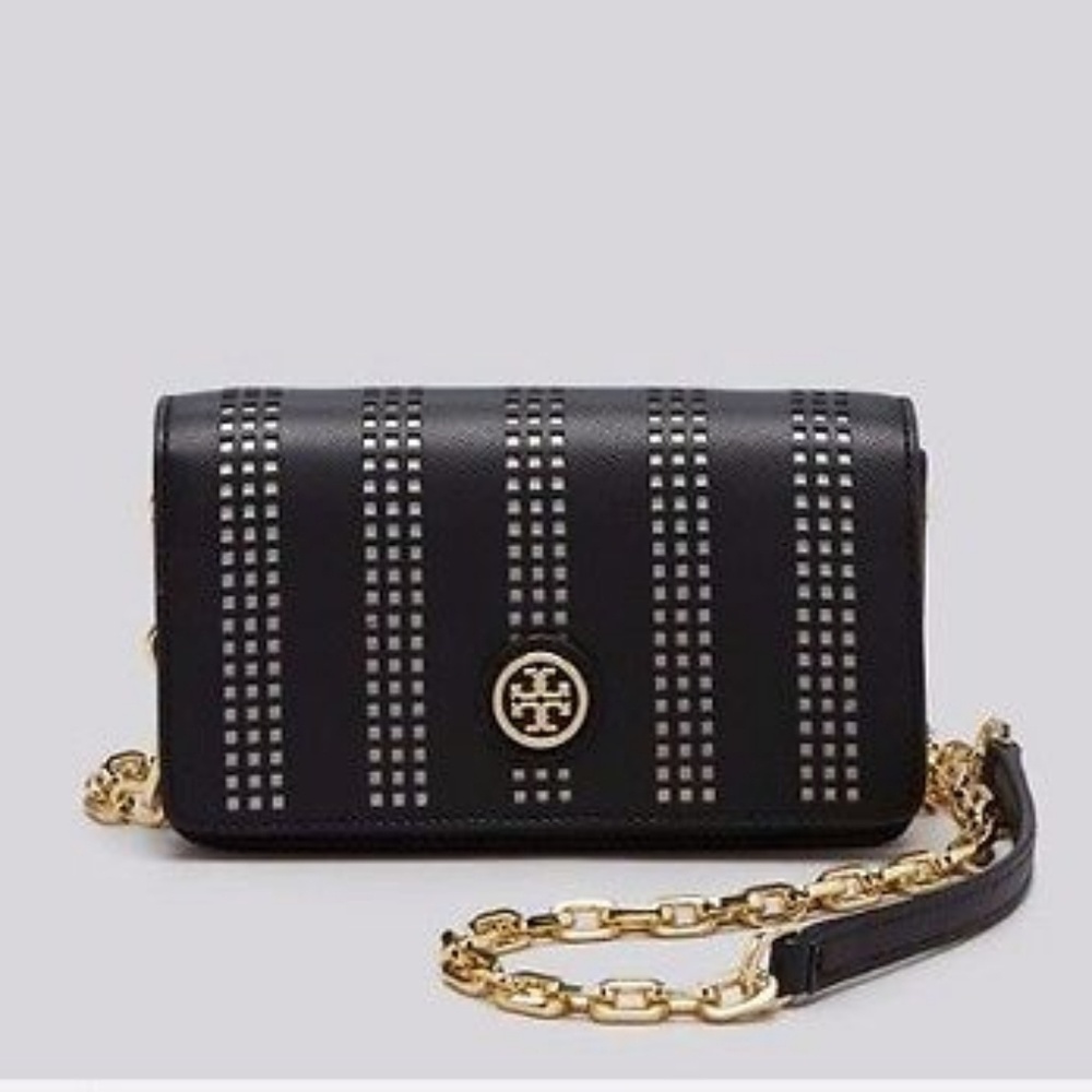 Tory Burch Robinson Perforated Leather Mini Satche