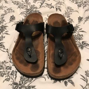 Birkenstock Gizeh sandal black leather