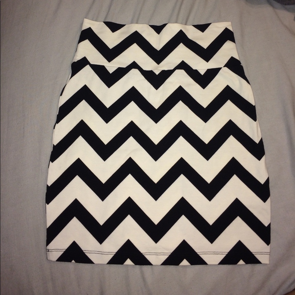 black and white skirt