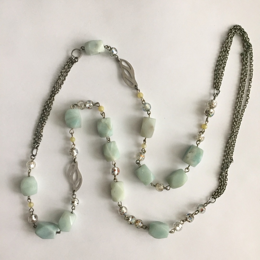 Long beaded boho necklace