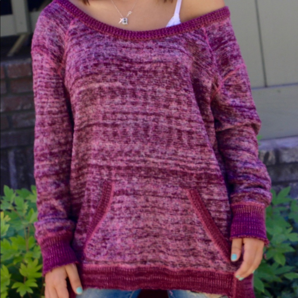 Free people purple/pink sweater