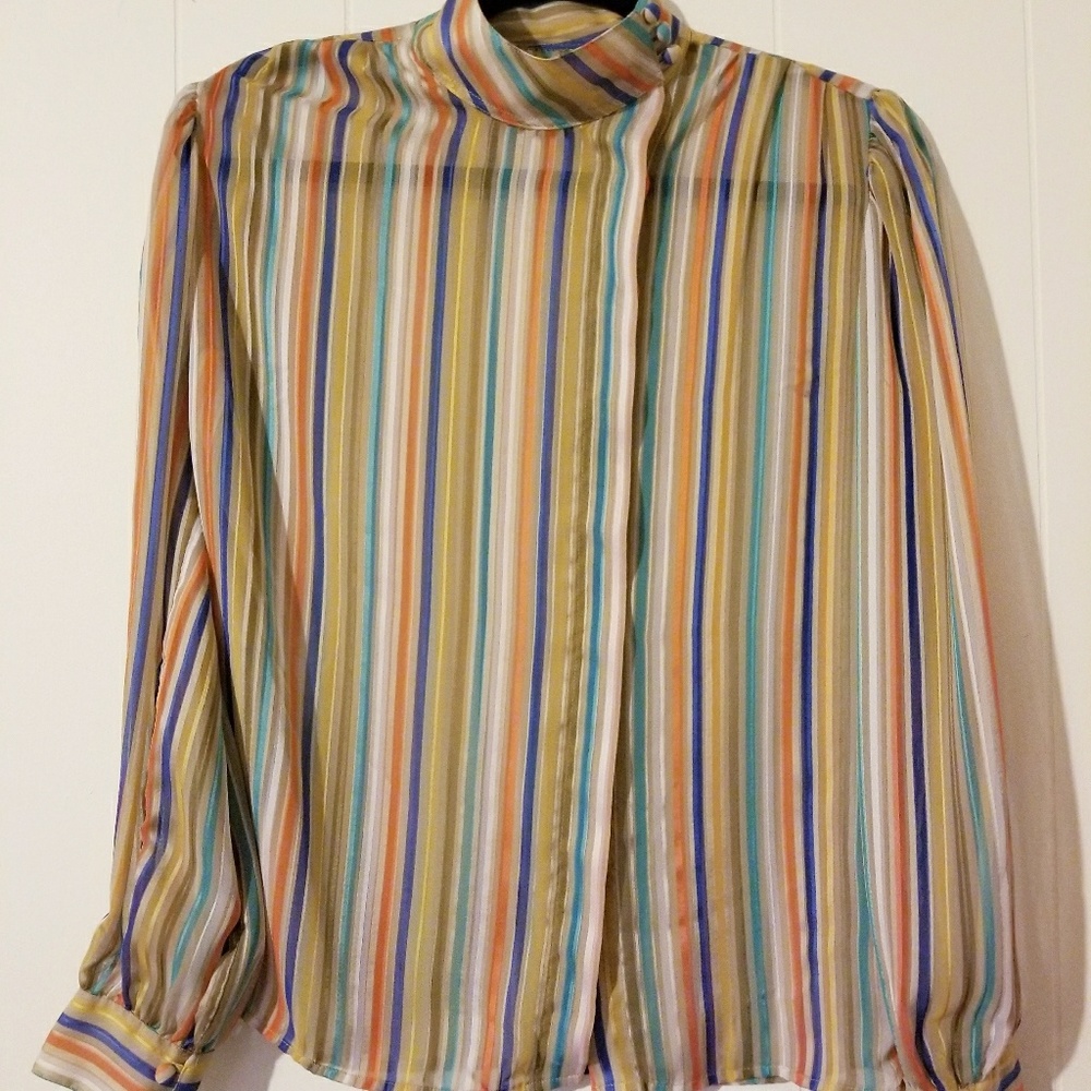 Off Centered Button Down Blouse - image 5